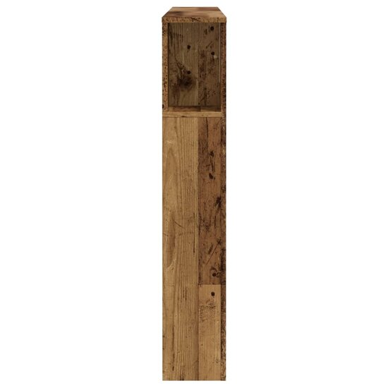 Hoofdbordkast 140x18,5x102,5 cm bewerkt hout oud houtkleurig