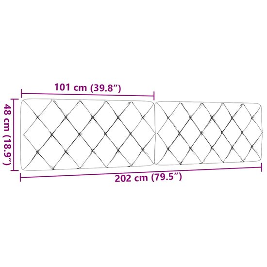 Hoofdbordkussen Stof 200 cm Donkerbruin