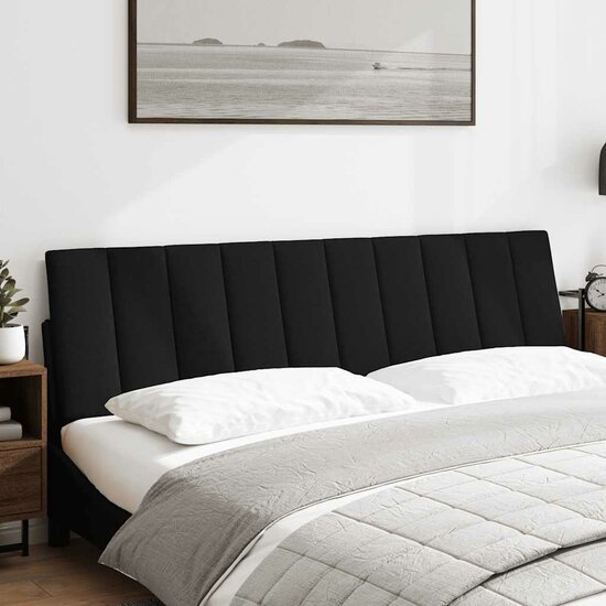 Hoofdbordkussen Stof 180 cm Zwart