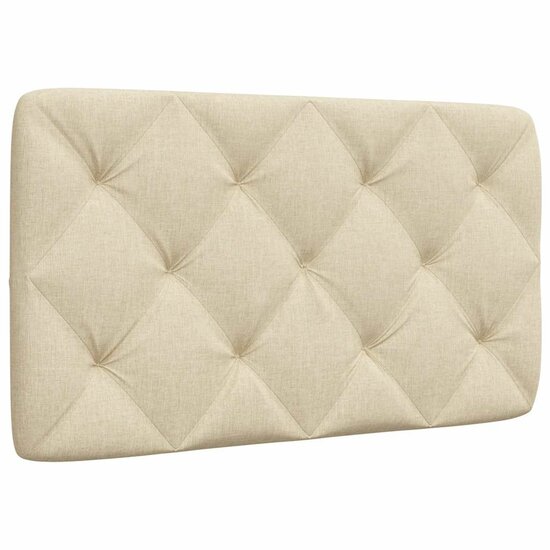 Hoofdbordkussen Stof Kleurig 90 cm Cr&egrave;me