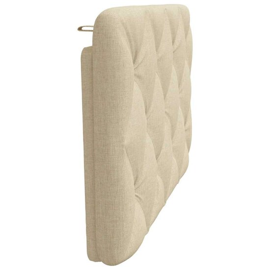 Hoofdbordkussen Stof Kleurig 90 cm Cr&egrave;me