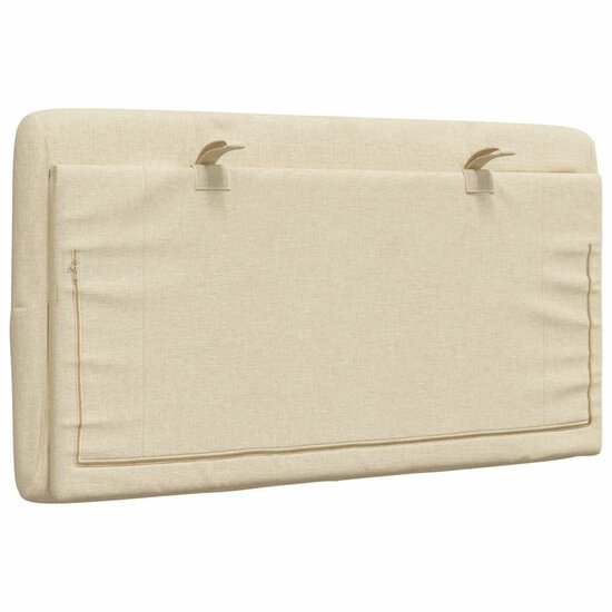 Hoofdbordkussen Stof Kleurig 90 cm Cr&egrave;me