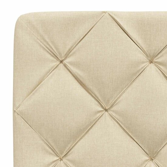 Hoofdbordkussen Stof Kleurig 90 cm Cr&egrave;me