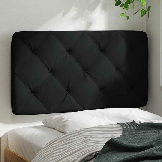Hoofdbordkussen Stof 80 cm Zwart
