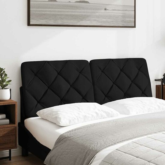 Hoofdbordkussen Stof 120 cm Zwart