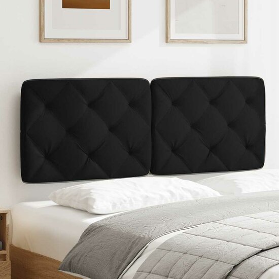 Hoofdbordkussen Stof 120 cm Zwart