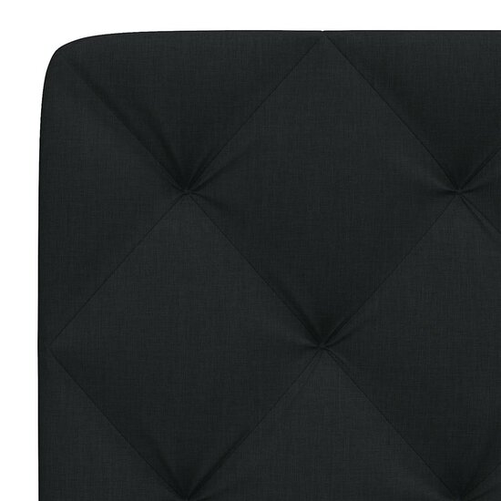 Hoofdbordkussen Stof 120 cm Zwart