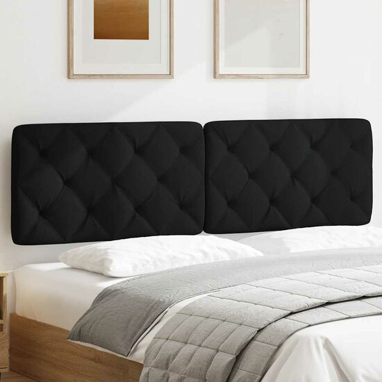 Hoofdbordkussen Stof 180 cm Zwart