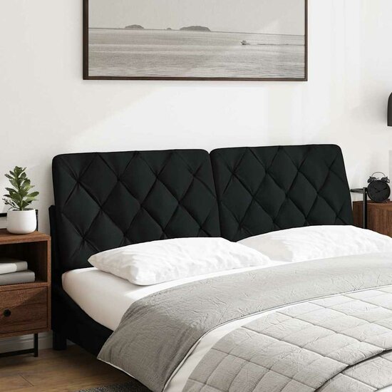 Hoofdbordkussen Stof 160 cm Zwart