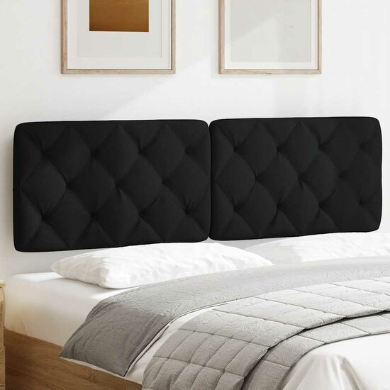Hoofdbordkussen Stof 160 cm Zwart