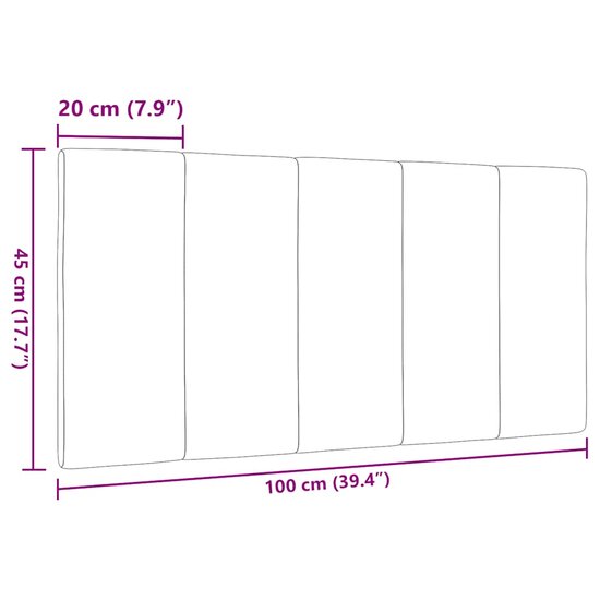 Hoofdbordkussen Stof 100 cm Donkerbruin