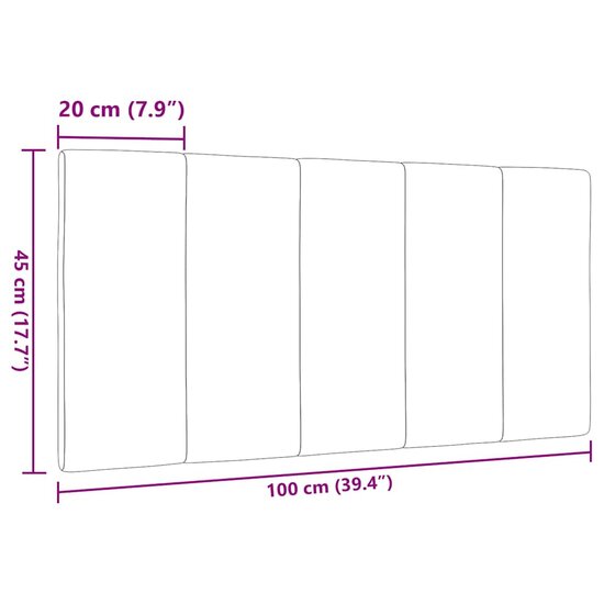 Hoofdbordkussen Stof 100 cm Donkergrijs