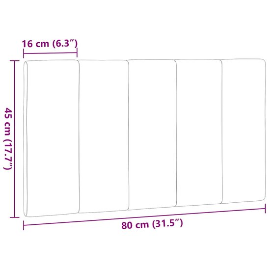 Hoofdbordkussen Stof 80 cm Donkerbruin