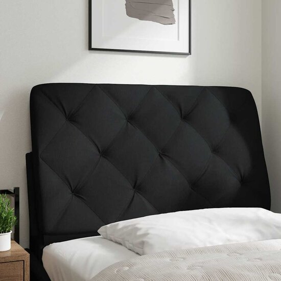 Hoofdbordkussen Stof 90 cm Zwart