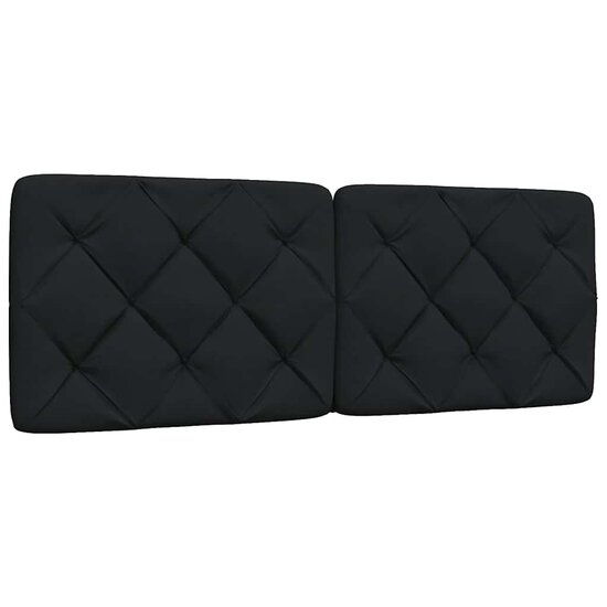 Hoofdbordkussen Stof 140 cm Zwart