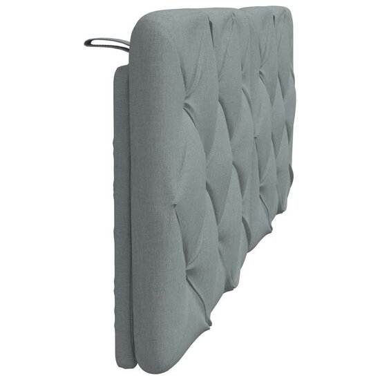 Hoofdbordkussen 120 cm stof lichtgrijs