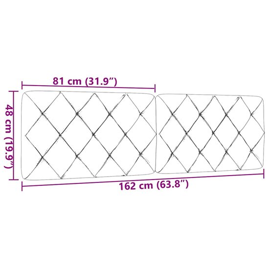 Hoofdbordkussen 160 cm stof donkergrijs