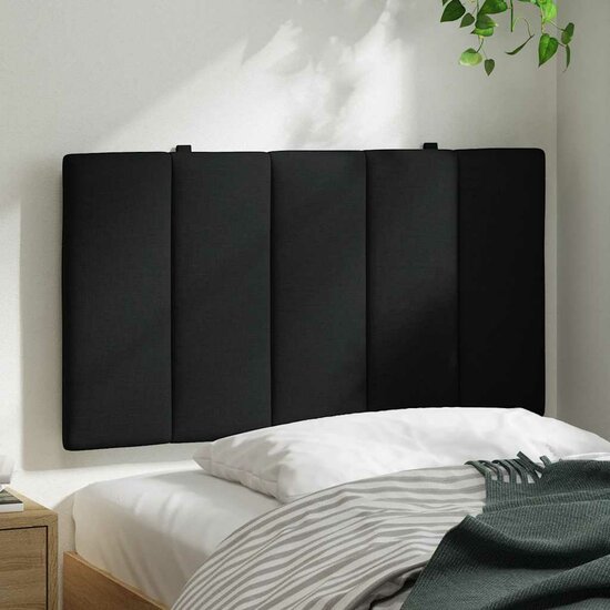 Hoofdbordkussen 80 cm stof zwart