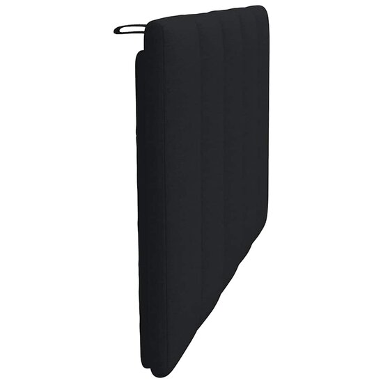 Hoofdbordkussen 80 cm stof zwart