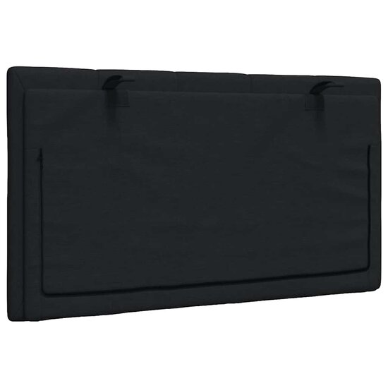 Hoofdbordkussen 80 cm stof zwart