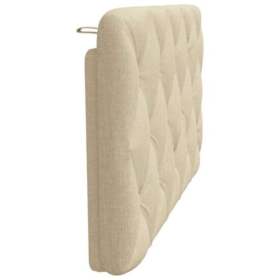 Hoofdbordkussen 100 cm stof cr&egrave;mekleurig
