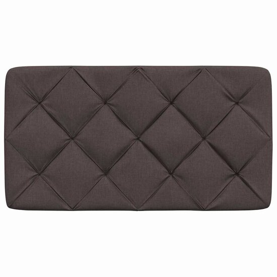 Hoofdbordkussen 80 cm stof donkerbruin