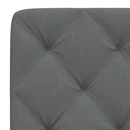 Hoofdbordkussen 100 cm stof donkergrijs