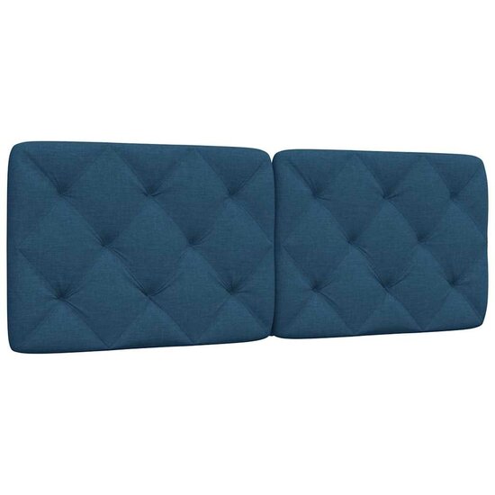 Hoofdbordkussen 140 cm stof blauw