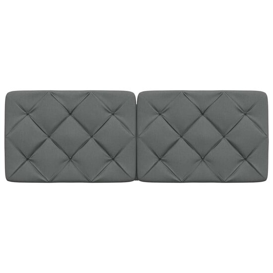 Hoofdbordkussen Stof Grijs 120 cm Donkergrijs