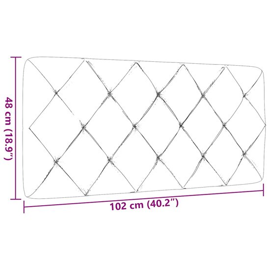 Hoofdbordkussen Stof 100 cm Lichtgrijs