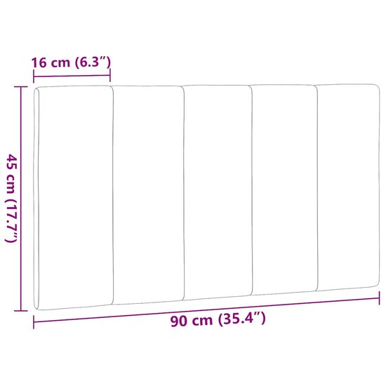 Hoofdbordkussen Stof 90 cm Donkergrijs