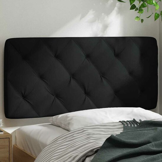 Hoofdbordkussen Stof 100 cm Zwart