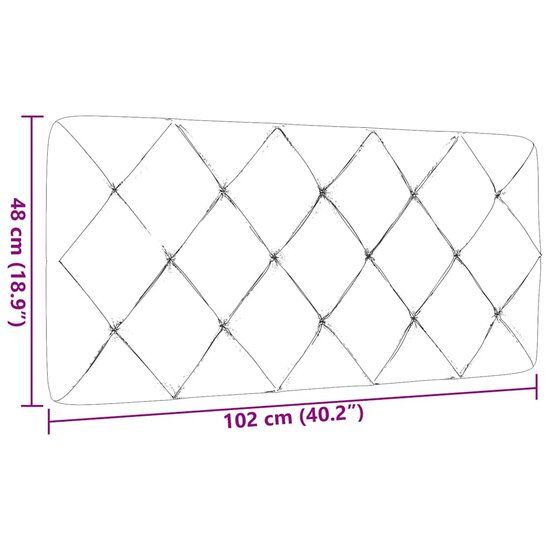 Hoofdbordkussen Stof 100 cm Zwart