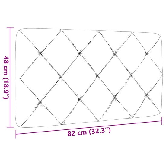 Hoofdbordkussen Stof 80 cm Blauw