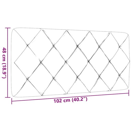 Hoofdbordkussen Stof 100 cm Blauw