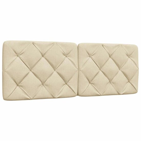 Hoofdbordkussen Stof Kleurig 140 cm Cr&egrave;me