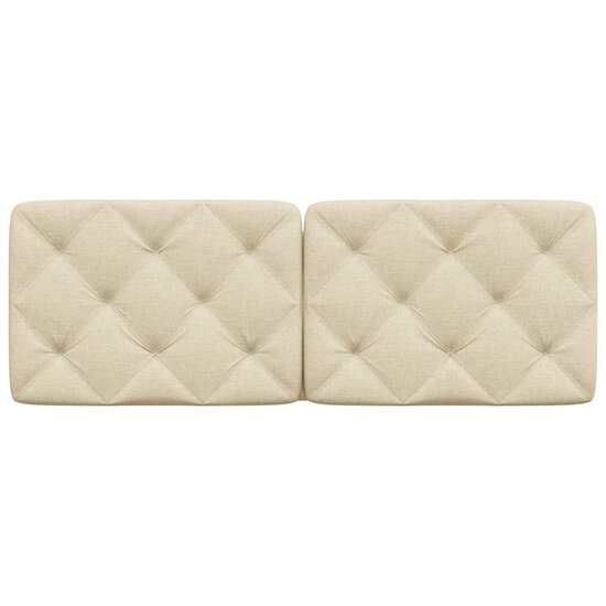 Hoofdbordkussen Stof Kleurig 140 cm Cr&egrave;me