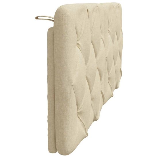 Hoofdbordkussen Stof Kleurig 140 cm Cr&egrave;me