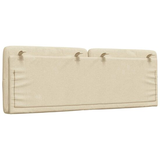 Hoofdbordkussen Stof Kleurig 140 cm Cr&egrave;me