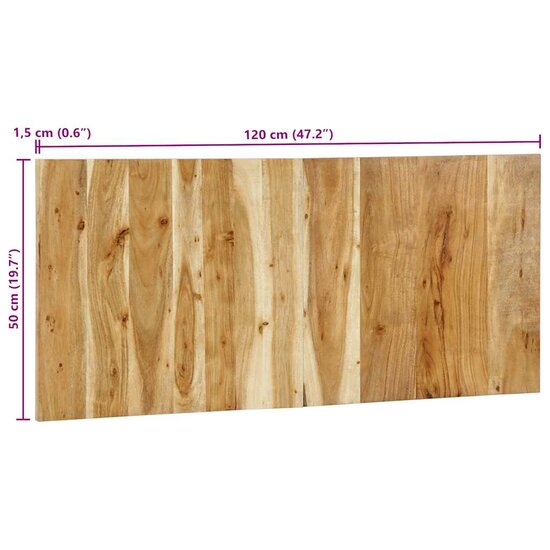 Hoofdbord 120 Cm 120 x 1.5 x 50 cm Massief acaciahout