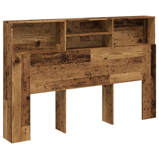 Hoofdbordkast 160X19X103,5 Cm Bewerkt Hout Kleurig 160 x 19 x 103.5 cm Oud hout