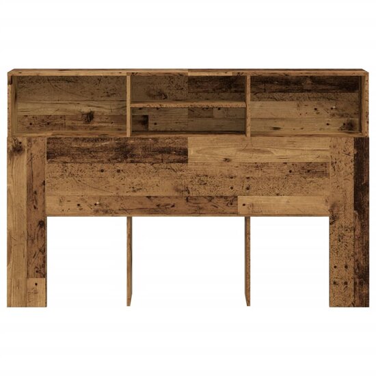 Hoofdbordkast 160X19X103,5 Cm Bewerkt Hout Kleurig 160 x 19 x 103.5 cm Oud hout