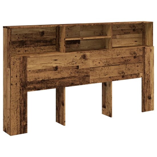 Hoofdbordkast 180X19X103,5 Cm Bewerkt Hout Kleurig 180 x 19 x 103.5 cm Oud hout