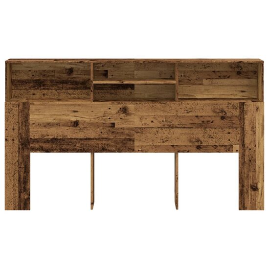Hoofdbordkast 180X19X103,5 Cm Bewerkt Hout Kleurig 180 x 19 x 103.5 cm Oud hout