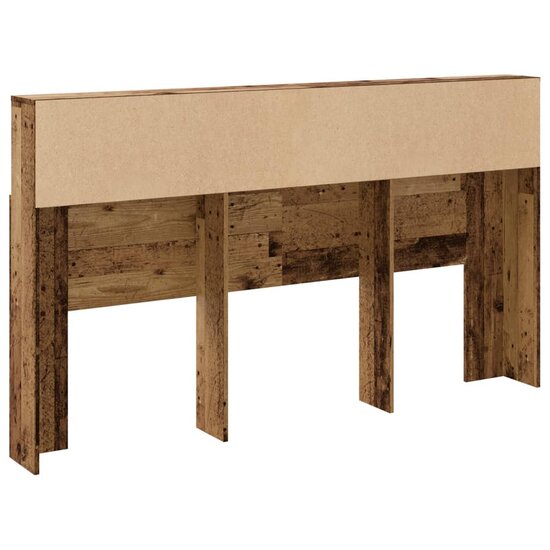 Hoofdbordkast 180X19X103,5 Cm Bewerkt Hout Kleurig 180 x 19 x 103.5 cm Oud hout