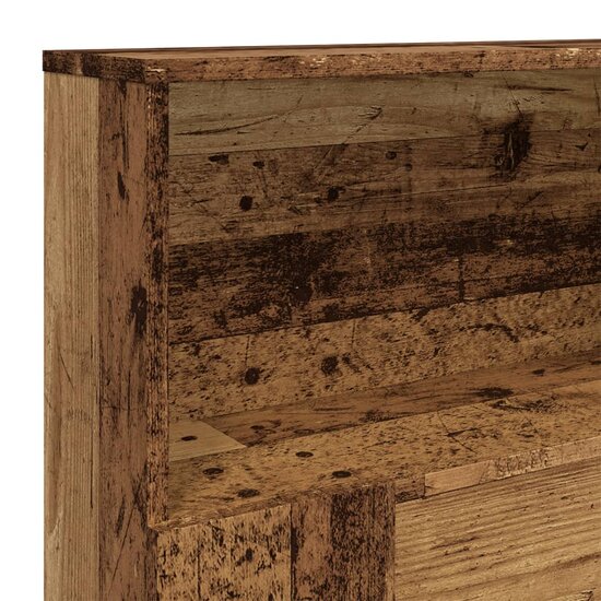 Hoofdbordkast 180X19X103,5 Cm Bewerkt Hout Kleurig 180 x 19 x 103.5 cm Oud hout