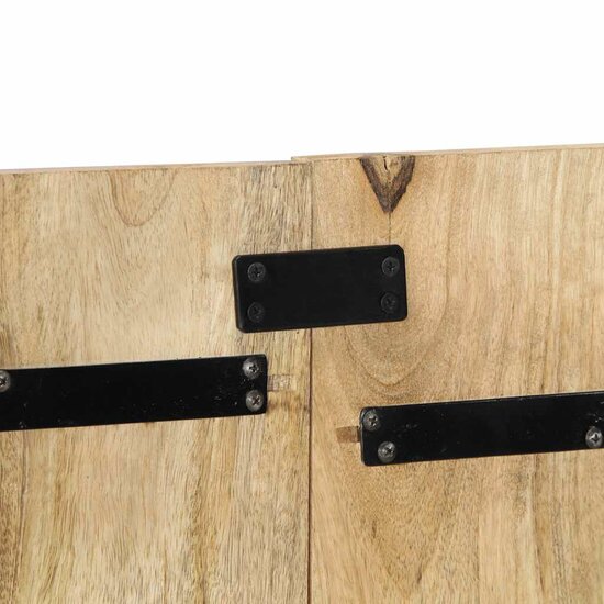Hoofdbord 120 cm massief ruw mangohout