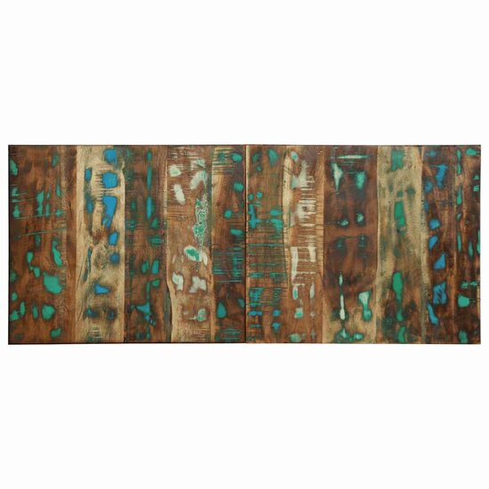 Hoofdbord 120 Cm Meerkleurig 120 x 1.5 x 50 cm massief gerecycled hout