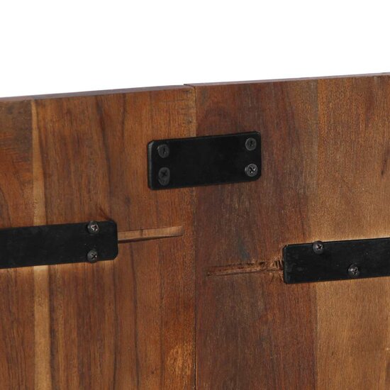 Hoofdbord 120 Cm Meerkleurig 120 x 1.5 x 50 cm massief gerecycled hout