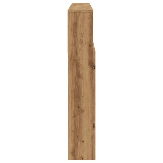 Hoofdbordkast 180X19X103,5Cm Bewerkt Hout Artisanaal Eikenkleur 180 x 19 x 103.5 cm artisanaal eikenkleurig